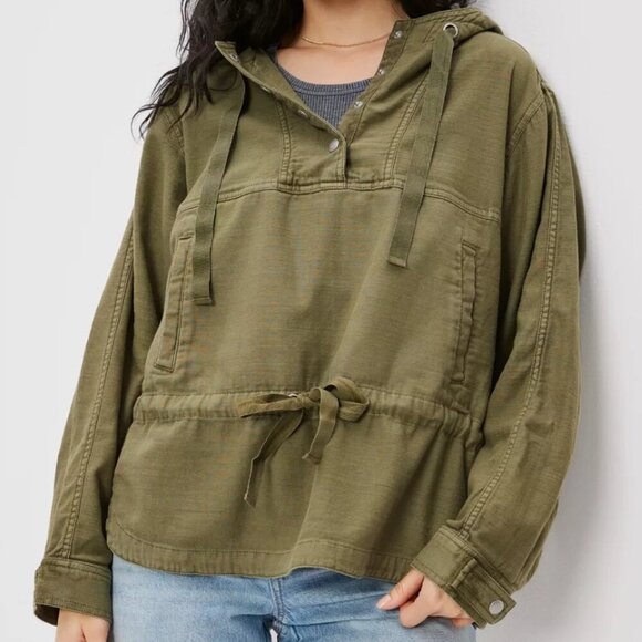 American Eagle Outfitters Jackets & Blazers - AE Cotton Popover Jacket | Olive | Small